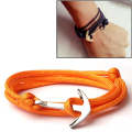 Alloy Anchor Charm Multilayer Leather Friendship Bracelets (Orange)