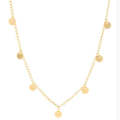 Women Fashion Wafer Long Necklace(Gold)