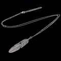 Simple Classic pendant Necklace Feather Necklace Long Sweater Chain Jewelry choker Necklace for W...