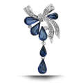 Buy Women Drill Droplet Butterfly-knotted Brooch(Blue)
