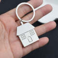 2 PCS Personalized Metal Keychain Creative House Pendant