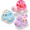 Baby Girl Toy Cars, Baby Toys, Push and Go, Soft Rattle Car For Toddlers