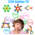 300 Piece Snowflake Building Blocks Kids STEM Toys,3D Shape, with Storage Box