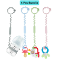 4 Pcs Adjustable Toy Straps For Baby, Pacifier Clips, Stroller Accessories