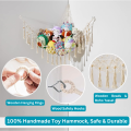 Handmade Hammock for Stuffed Animals& Plush Toy Storage, Boho Macrame Style
