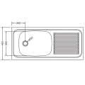Franke Trendline 711 Single Bowl Overmount Sink 1000 x 460mm - Stainless Steel