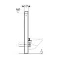 Geberit Monolith Sanitary Module for Wall-Hung Toilet 1140mm - Lava