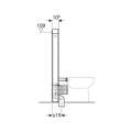 Geberit Monolith Sanitary Module for Floor-Standing Toilet 1140mm - Black