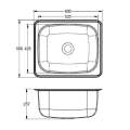 Franke Luxtub DLT Single Bowl Inset Wash Trough with 90mm Outlet