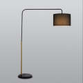 Spazio Class 1 Floor Lamp E27 60W - Black / Bronze