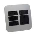 VETi 1 Slimline Combo Socket 4 x 4 - Black Modules