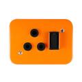 Crabtree Industrial Single RSA Dedicated 16A Socket Orange 2 x 4