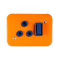 Crabtree Industrial Single RSA Dedicated 16A Socket Orange 2 x 4