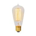 Eurolux E27 60W Pear-shaped Squirrel Cage with Nipple Carbon Filament Bulb
