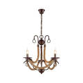 Bright Star Metal Chandelier with Rope