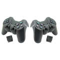 Pack of 2 Techme 2.4GHz Wireless Twin Vibration Analogue Controller Compatible with PS2