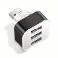 Techme USB 2.0 3-Port Expansion Charging Adapter USB Hub