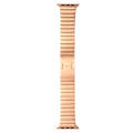For Apple Watch 42mm Stainless Steel Watch Band(Rose Gold)
