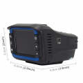 HD 720P 2.4 inch Video Camera Recorder DVR + Radar Detector, SQ Program, Support G-sensor / Night...