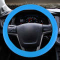 Crocodile Texture Universal Rubber Car Steering Wheel Cover For 34-48cm Wheel (Blue)