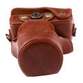 Full Body Camera PU Leather Case Bag with Strap for Canon EOS M10(Brown)