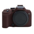 For Canon EOS R10 Soft Silicone Protective Case (Coffee)