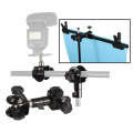 C-Type 2 in 1 Camera Umbrella Holder Clip Clamp Bracket Support for Tripod Light Stand Outdoor Ph...
