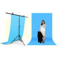 200x200cm T-Shape Photo Studio Background Support Stand Backdrop Crossbar Bracket Kit with Clips,...