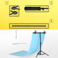 70x200cm T-Shape Photo Studio Background Support Stand Backdrop Crossbar Bracket Kit with Clips, ...
