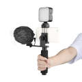 YELANGU PC09 Handheld Grip Holder Bracket + Photography Fill Light + Microphone with Mobile Phone...