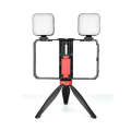 YELANGU PC203 YLG1801C Vlogging Live Broadcast LED Selfie Light Smartphone Video Rig Handle Stabi...