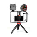 YELANGU PC204 YLG1801D Vlogging Live Broadcast LED Selfie Light Smartphone Video Rig Handle Stabi...