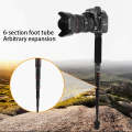 BEXIN P256A Portable Travel Outdoor DSLR Camera Aluminum Alloy Monopod Holder (Black)