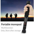 BEXIN P308C Portable Travel Outdoor DSLR Camera Aluminum Alloy Monopod Holder (Black)