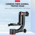 YELANGU A203 Carbon Fiber Hanging Horizontal Gimbal Tripod Head for DV and SLR Cameras (Camouflage)