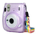 Glitter Power Crystal Case with Strap for FUJIFILM Instax mini 11 (Purple)