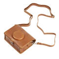 Retro Full Body Camera PU Leather Case Bag with Strap for FUJIFILM instax mini Evo(Brown)
