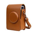 Vertical Full Body Camera PU Leather Case Bag with Strap for FUJIFILM instax mini Evo (Brown)