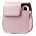 Solid Color Full Body Camera Leather Case Bag with Strap for FUJIFILM Instax mini 11 (Pink)