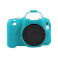 For Canon EOS 200D / EOS 200D Mark II Soft Silicone Protective Case(Blue)