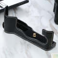 1/4 inch Thread PU Leather Camera Half Case Base for FUJIFILM X-T3/X-T2(Black)