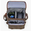 CADEN N1 Large Retro Multifunctional Canvas Waterproof Digital Camera Photography Shoulder Bag(Co...