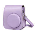 Leather Case Full Body Camera Bag with Shoulder Strap for FUJIFILM Instax mini 11 (Purple)