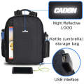 CADeN Multifunctional Shoulder SLR Camera Lens Bag Photography Backpack (Black)