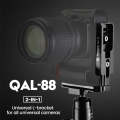 Fotopro QAL-88 2 in 1 Vertical Shoot 1 / 4 inch  Quick Release L Plate Bracket Base Holder(Black)