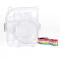 For FUJIFILM Instax mini 12 Crystal Hard Case Camera Bag with Shoulder Strap (Transparent)