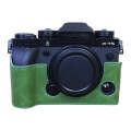 For FUJIFILM X-T5 1/4 inch Thread PU Leather Camera Half Case Base (Green)