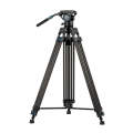 Fotopro DV-3C Heavy Duty Fluid Head Carbon Fiber Video Tripod (Black)