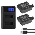 SJCAM SJ7000 / SJ6000 / SJ5000 / SJ4000 Battery LCD Screen Dual Batteries Charger, Displays Charg...