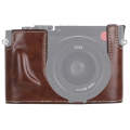 1/4 inch Thread PU Leather Camera Half Case Base for Leica Q (Typ 116)(Coffee)